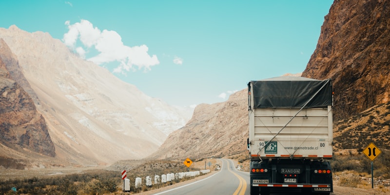 Aerial view of roads and landscape for distance calculation